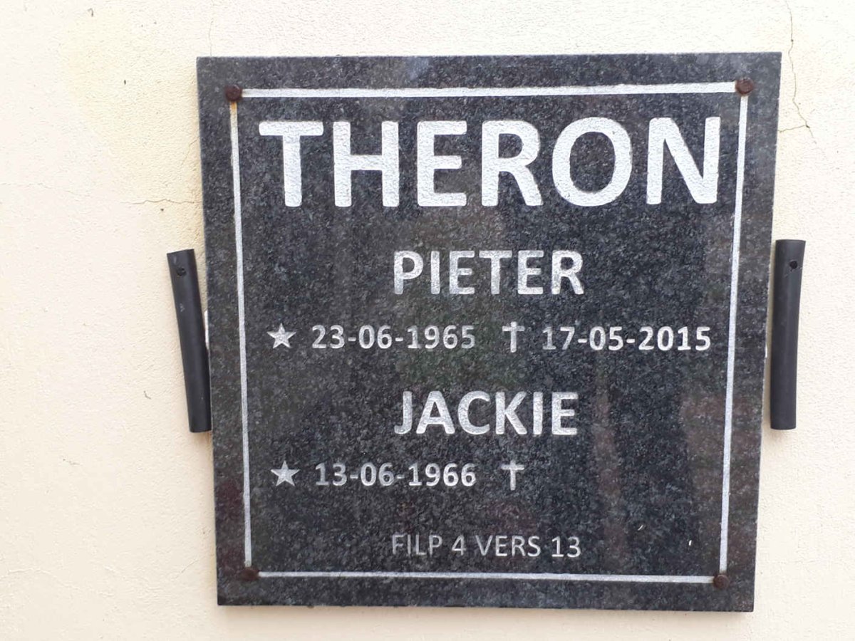 THERON Pieter 1965-2015 &amp; Jackie 1966-