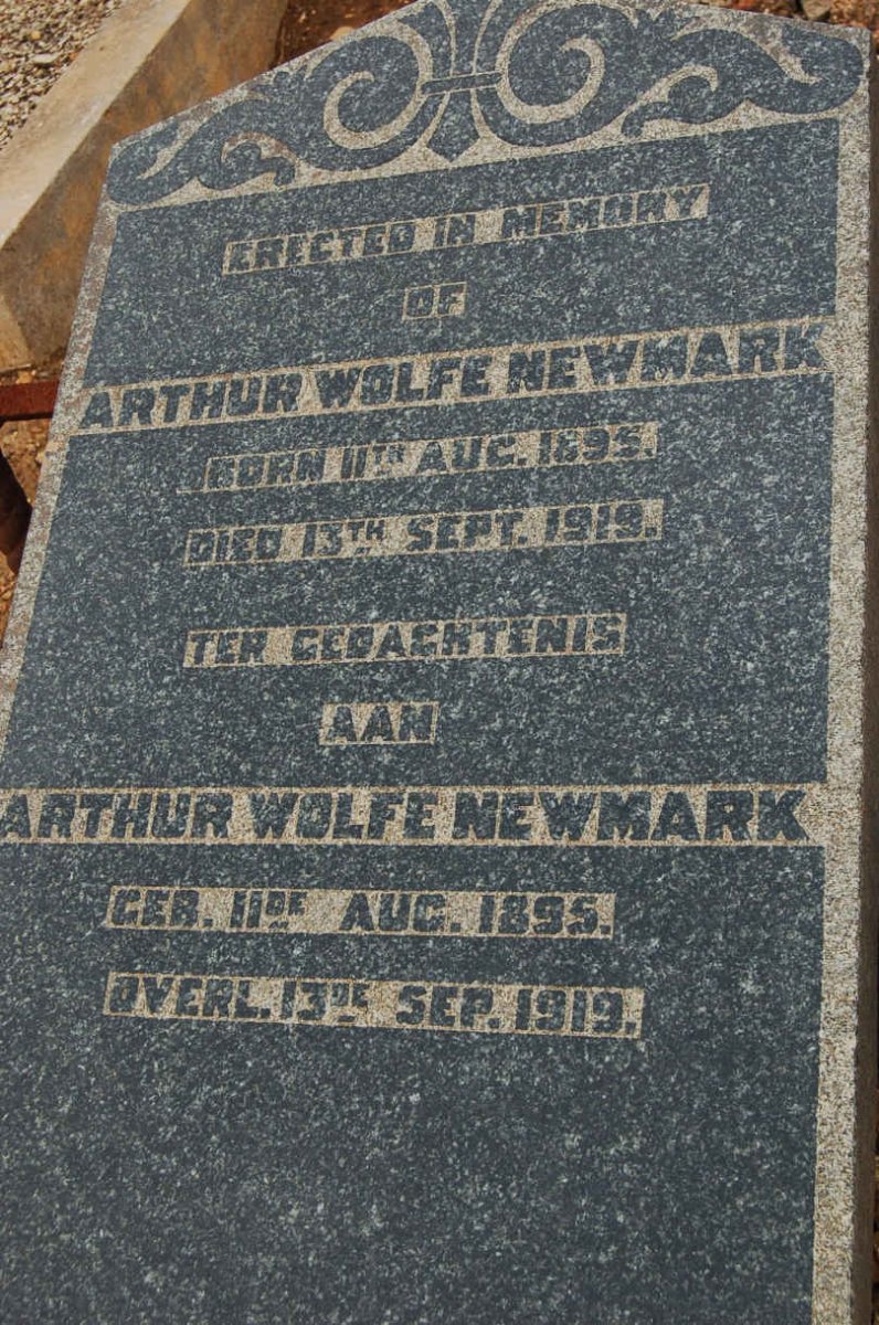 NEWMARK Arthur Wolfe 1895-1919