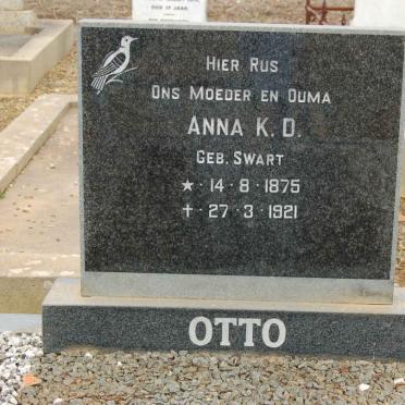 OTTO Anna K.D. nee SWART 1875-1921