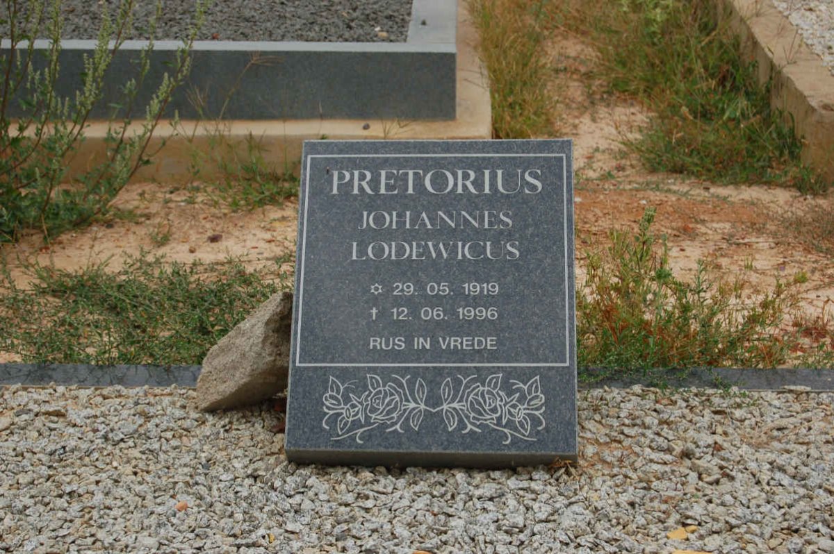 PRETORIUS Johannes Lodewicus 1919-1996