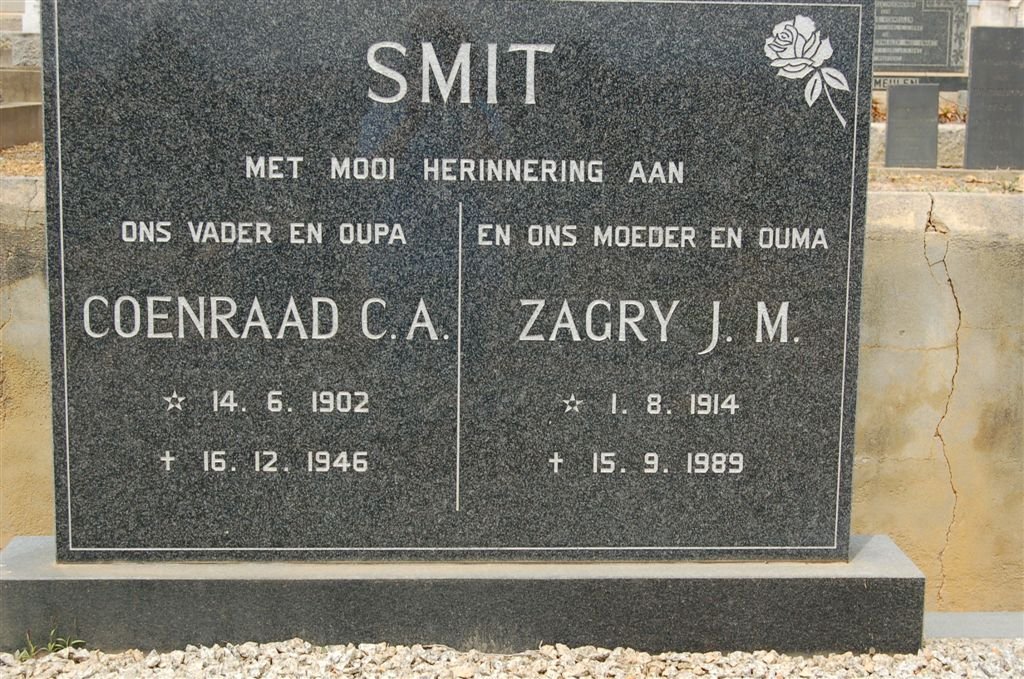 SMIT Coenraad C.A. 1902-1946 &amp; Zagry J.M. 1914-1989