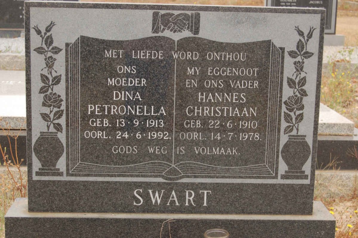 SWART Hannes Christiaan 1910-1978 &amp; Dina Petronella 1913-1992