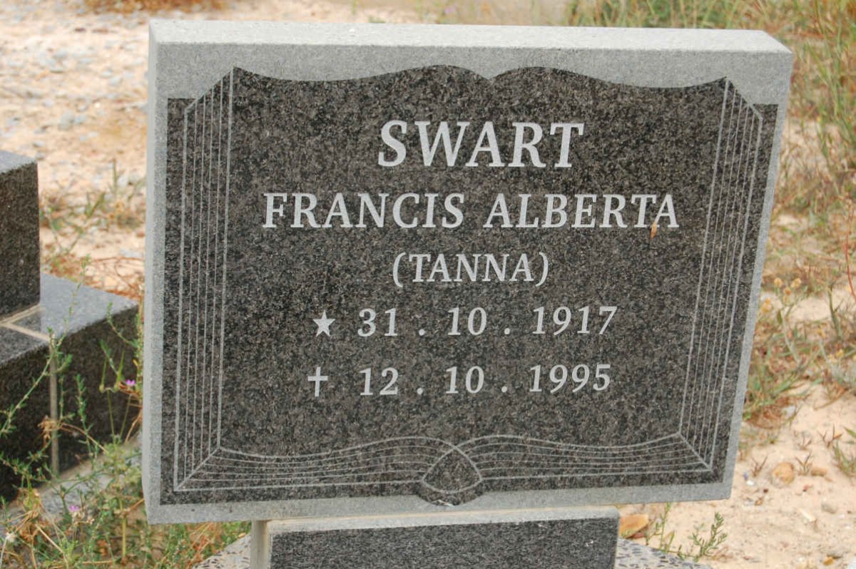 SWART Francis Alberta 1917-1995