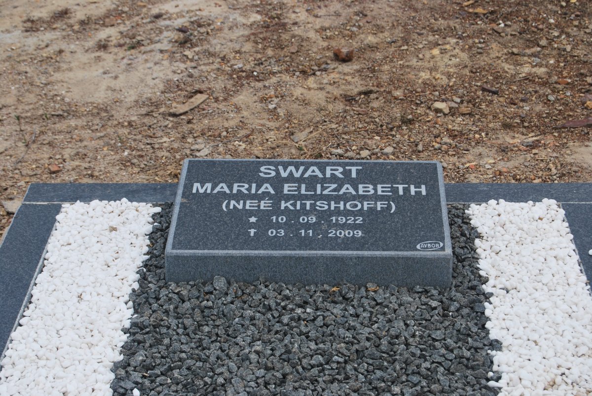 SWART Maria Elizabeth nee KITSHOFF 1922-2009