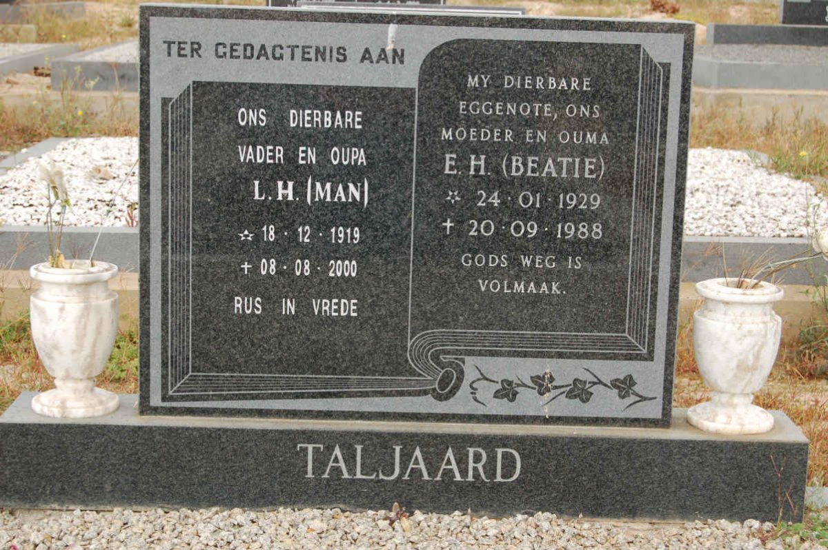 TALJAARD L.H. 1919-2000 &amp; E.H. 1929-1988