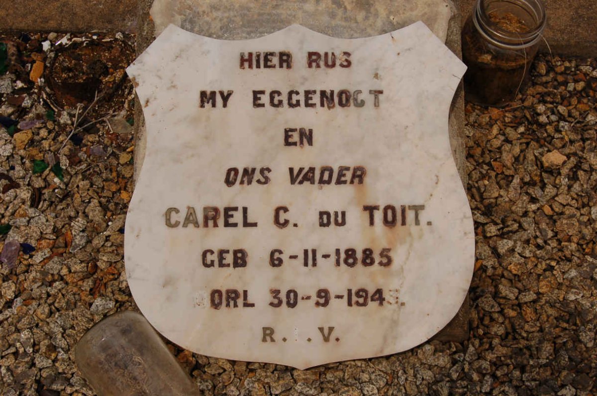 TOIT Carel C., du 1885-1943