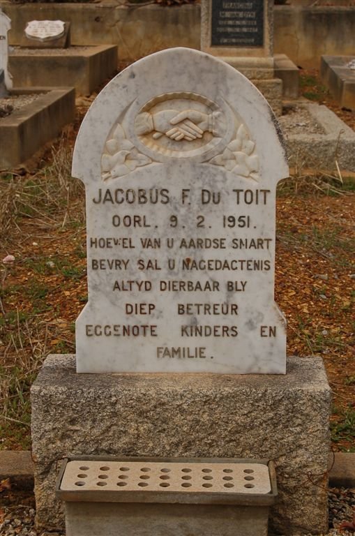 TOIT Jacobus F., du -1951