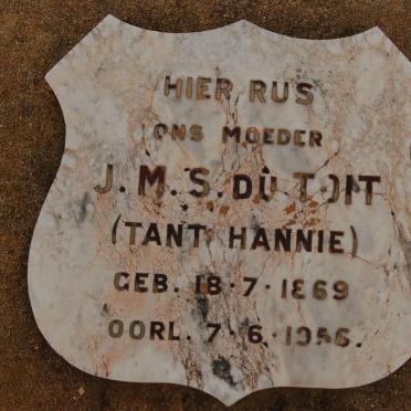 TOIT J.M.S., du 1869-1956