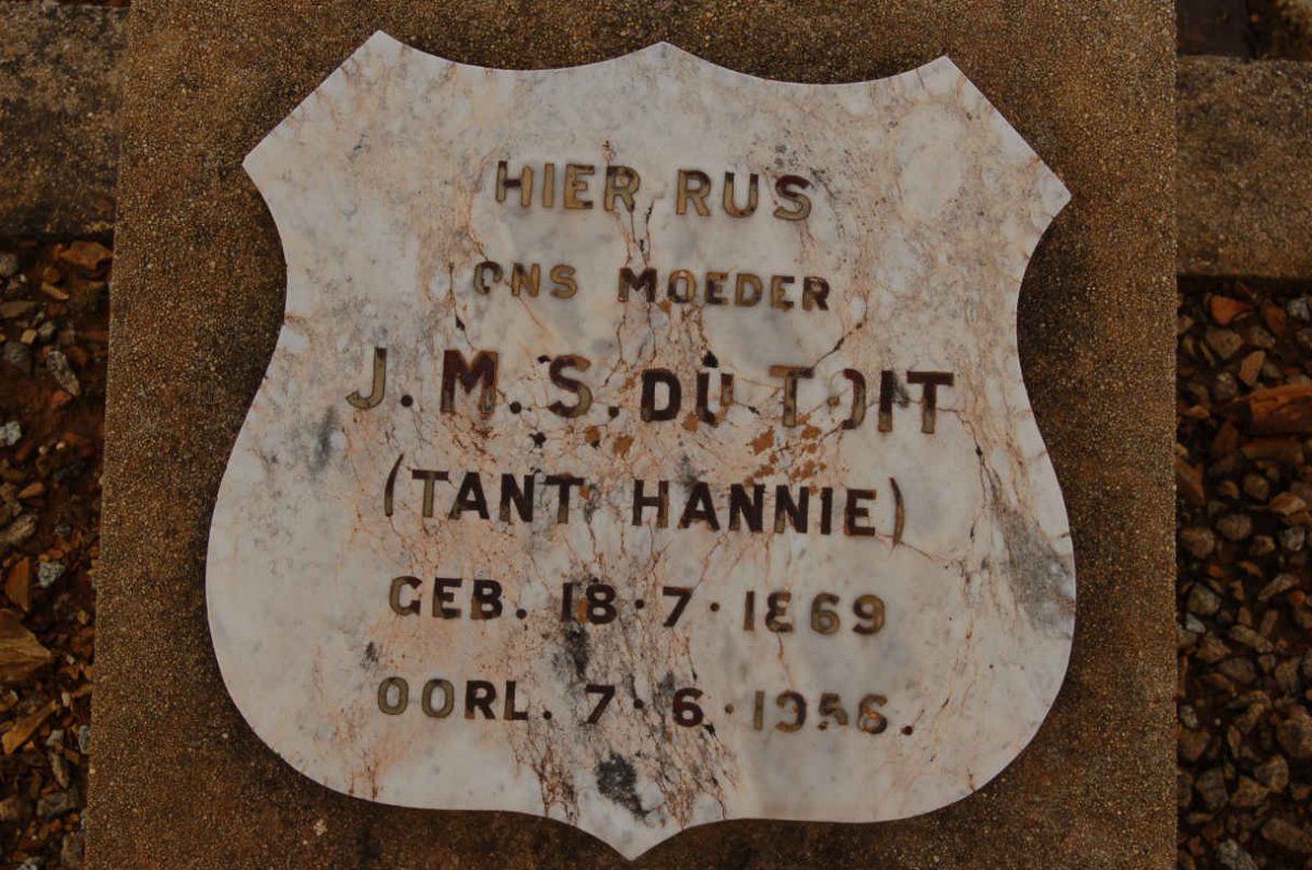 TOIT J.M.S., du 1869-1956