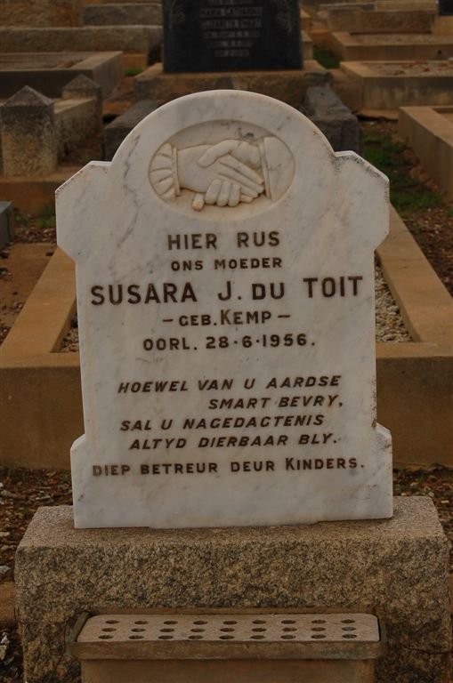 TOIT Susara J., du nee KEMP -1956
