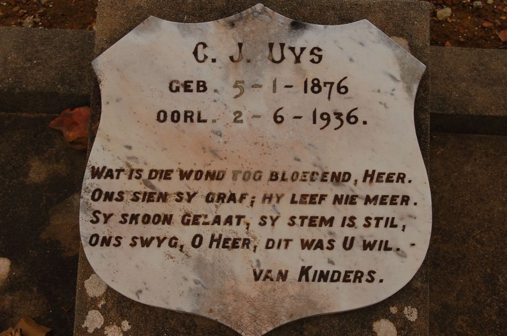 UYS C.J. 1876-1936