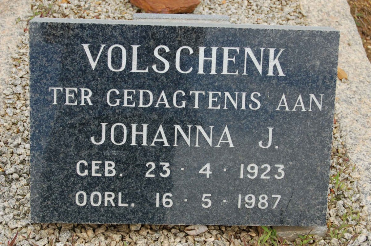 VOLSCHENK Johanna J. 1923-1987