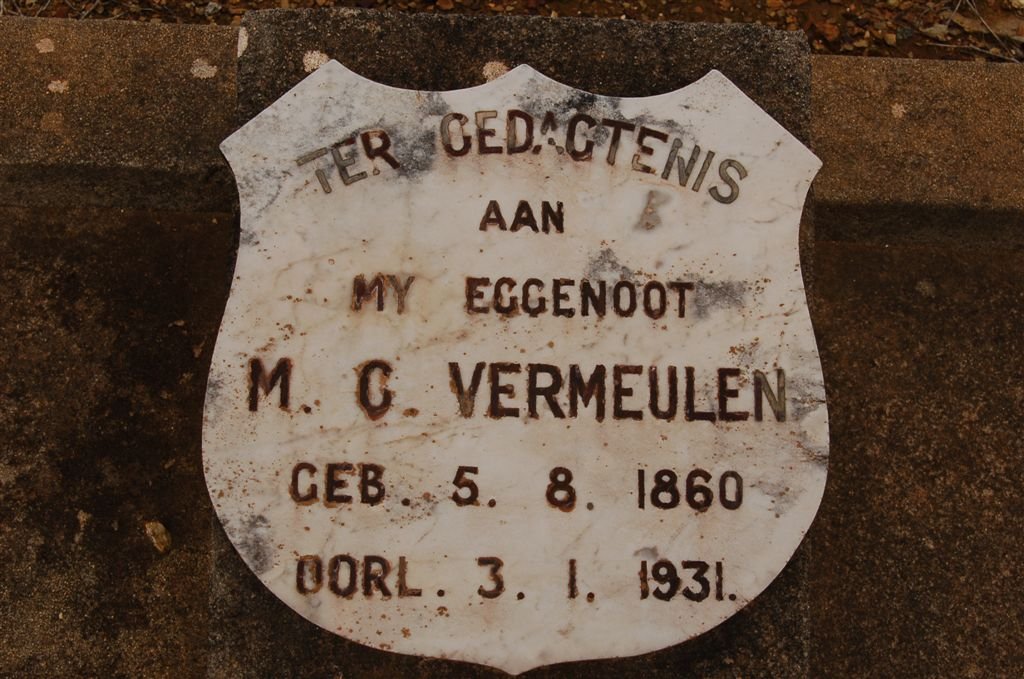 VERMEULEN M.C. 1860-1931