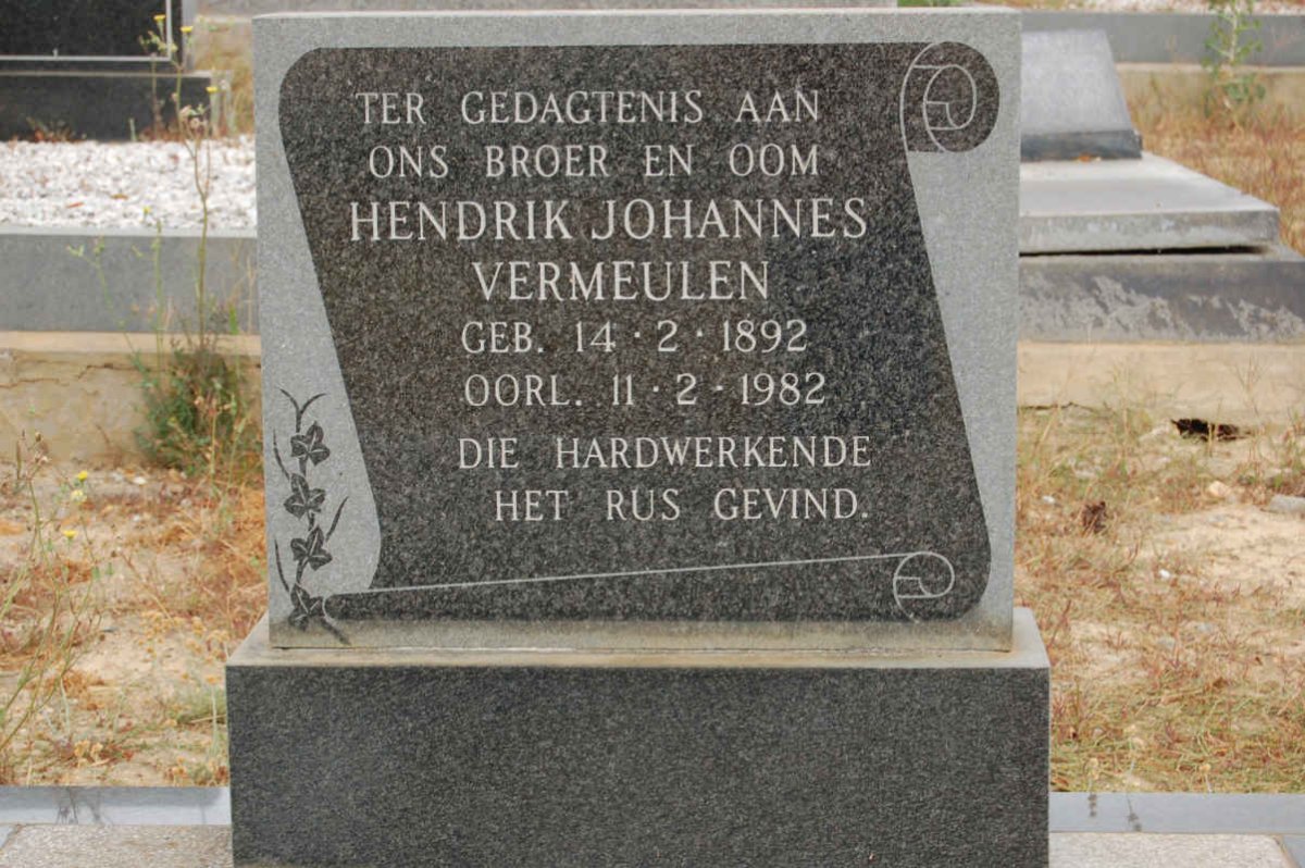 VERMEULEN Hendrik Johannes 1892-1982