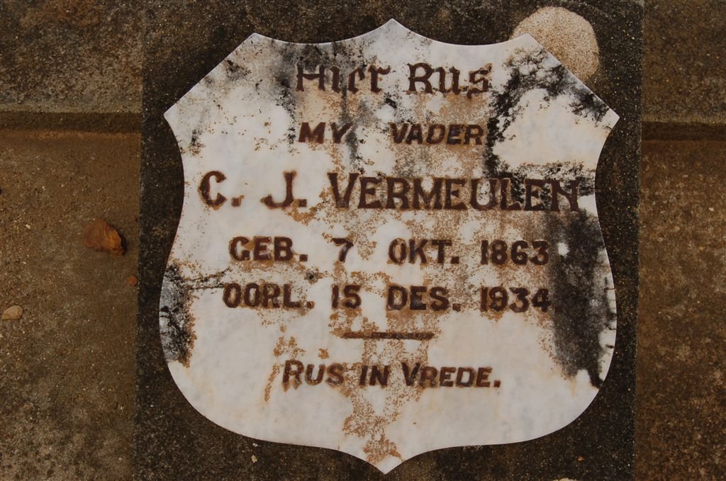 VERMEULEN C.J. 1863-1934