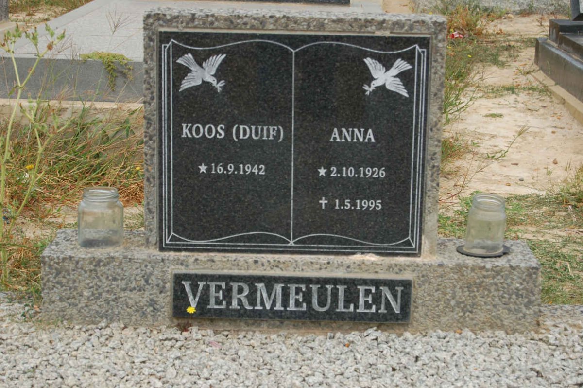 VERMEULEN Koos 1942- &amp; Anna 1926-1995