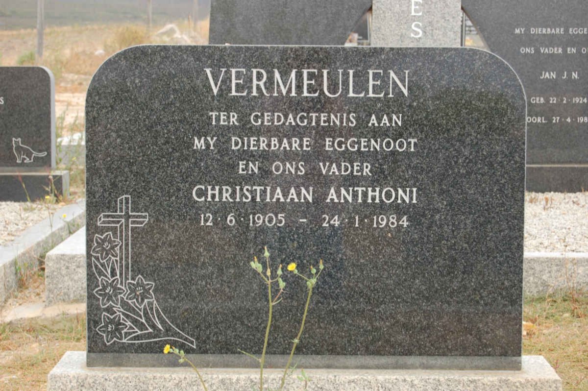 VERMEULEN Christiaan Anthoni 1905-1984
