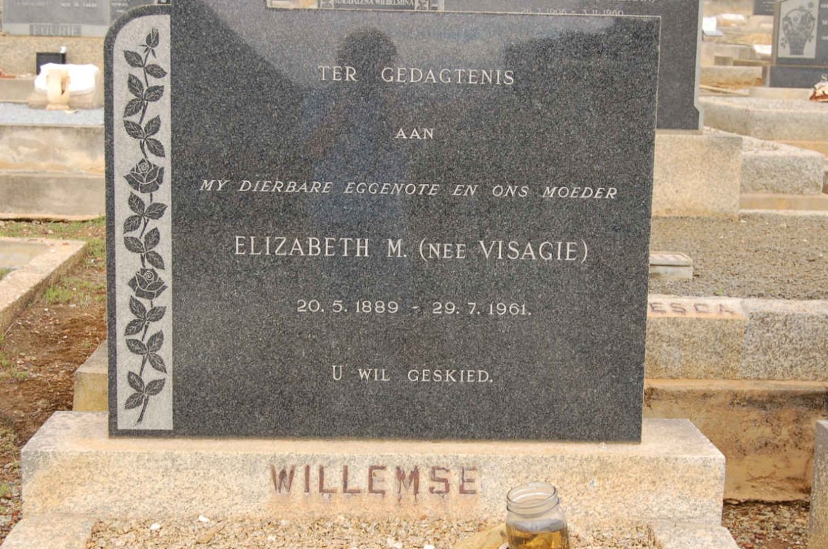 WILLEMSE Elizabeth M. nee VISAGIE 1889-1961