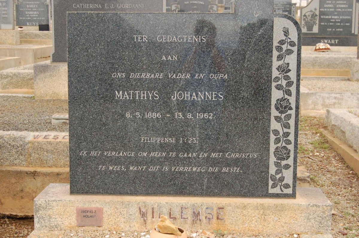 WILLEMSE Matthys Johannes 1886-1962