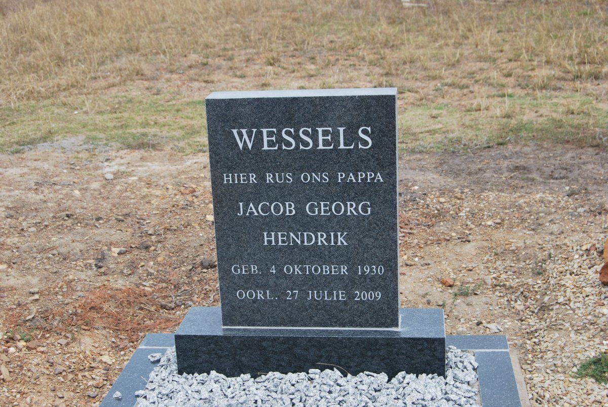 WESSELS Jacob Georg Hendrik 1930-2009