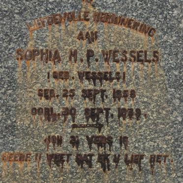 WESSELS Sophia M.P. nee WESSELS 1858-1939