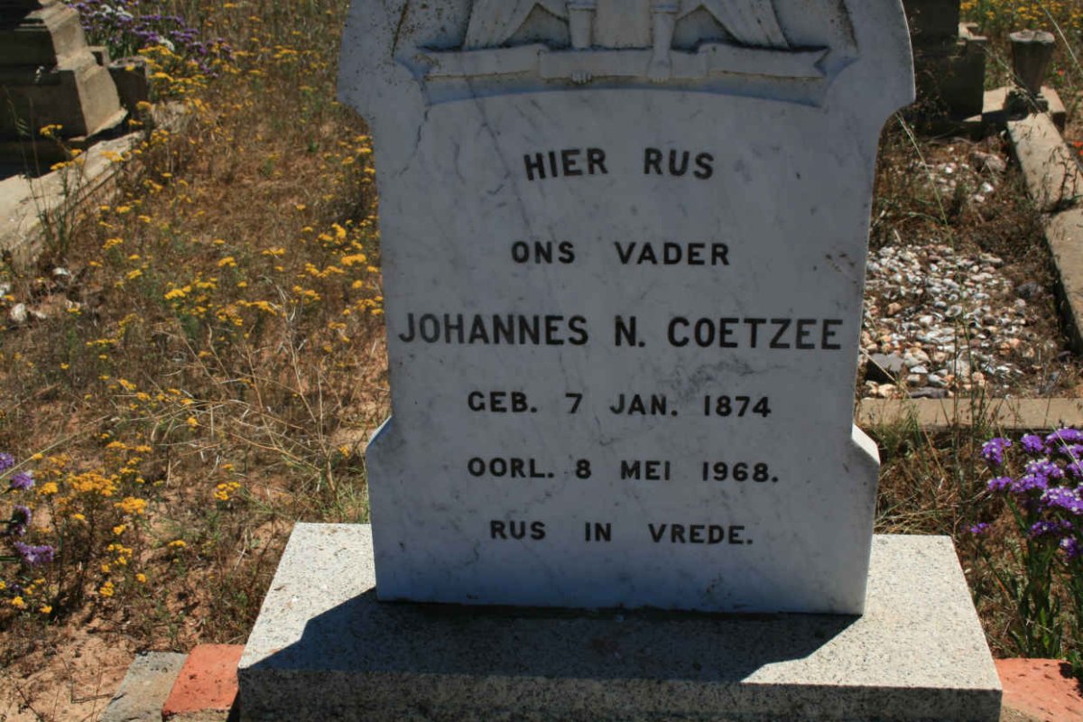 COETZEE Johannes N. 1874-1968