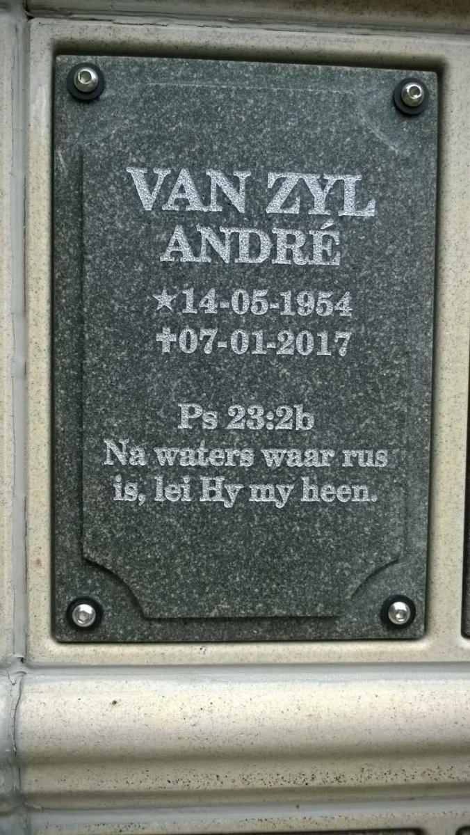 ZYL André, van 1954-2017