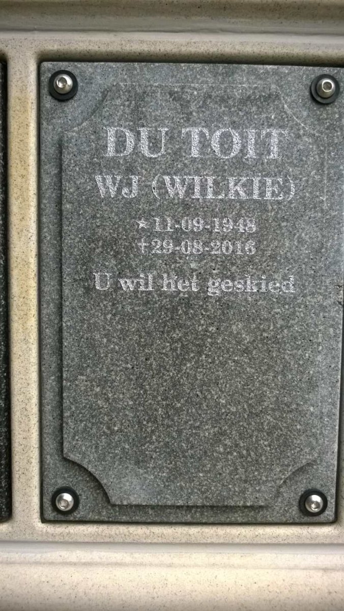 TOIT W.J., du 1948-2016