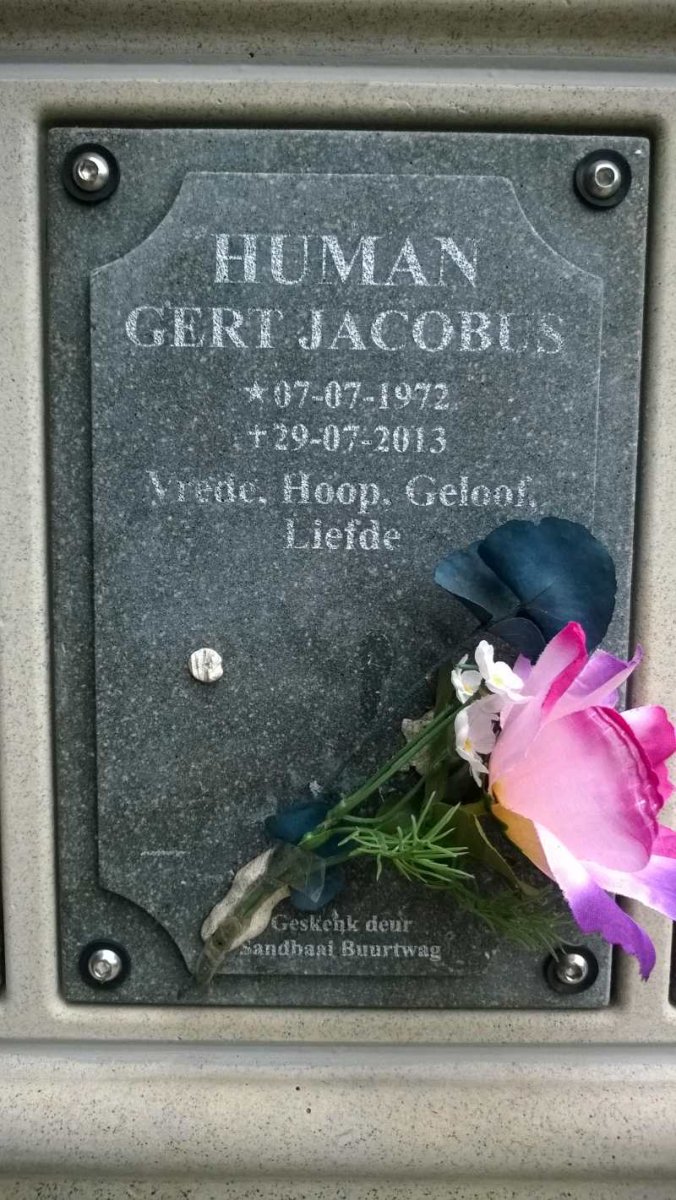 HUMAN Gert Jacobus 1972-2013