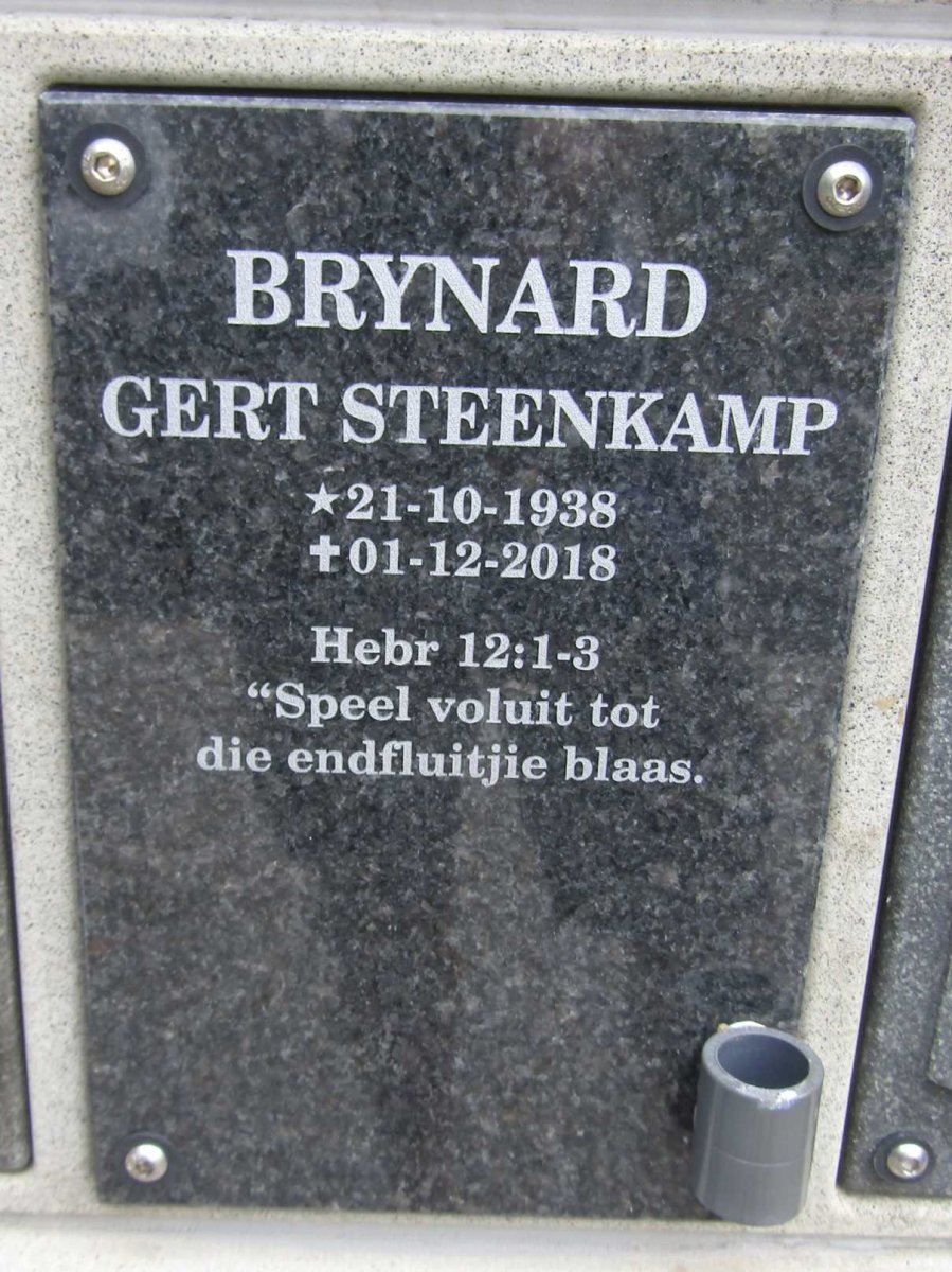 BRYNARD Gert Steenkamp 1938-2018
