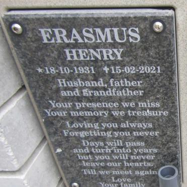 ERASMUS Henry 1931-2021
