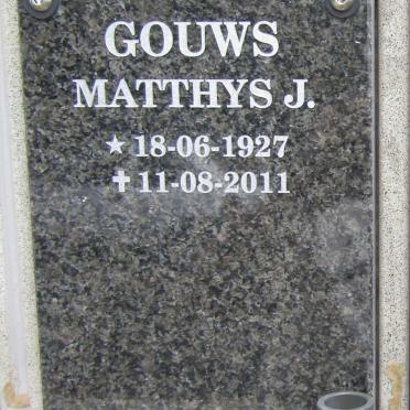 GOUWS Matthys J. 1927-2011