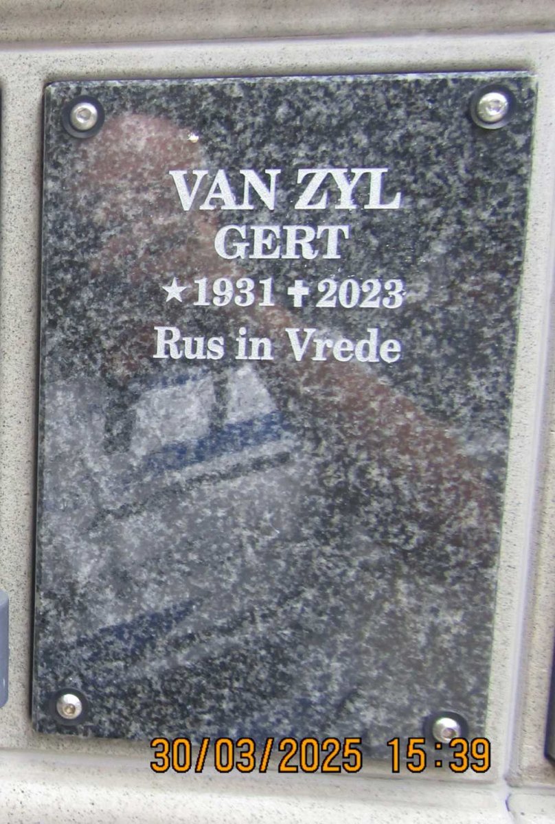 ZYL Gert, van 1931-2023