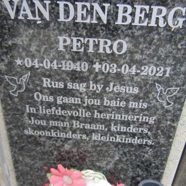 BERG Petro, van den 1940-2021
