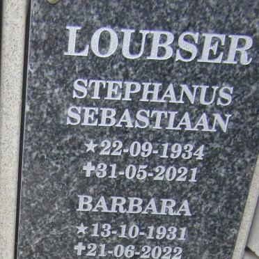 LOUBSER Stephanus Sebastiaan 1934-2021 & Barbara 1931-2022