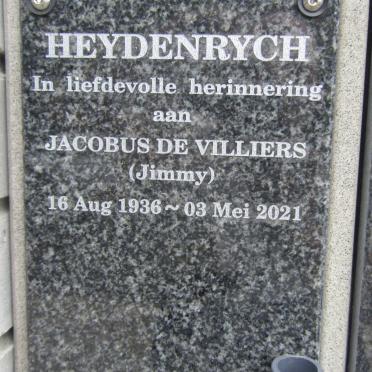 HEYDENRYCH Jacobus De Villiers 1936-2021