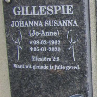 GILLESPIE Johanna Susanna 1962-2020