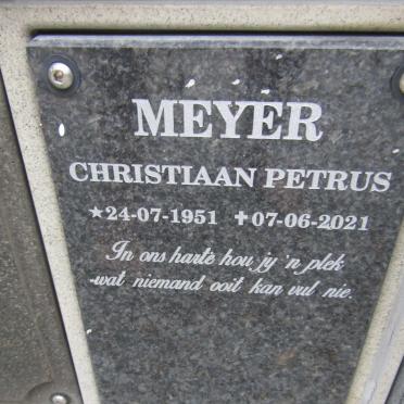 MEYER Christiaan Petrus 1951-2021