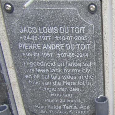 TOIT Pierre Andre, du 1957-2014 :: DU TOIT Jaco Louis 1977-2005