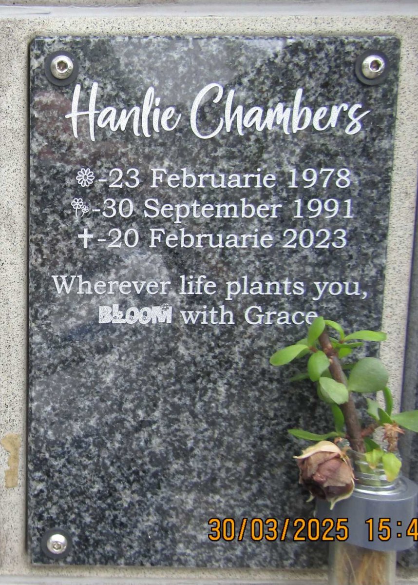 CHAMBERS Hanlie 1978-2023