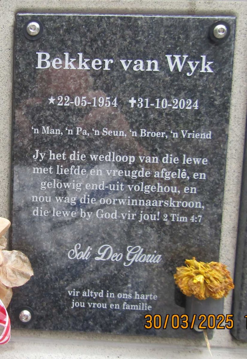 WYK Bekker, van 1954-2024