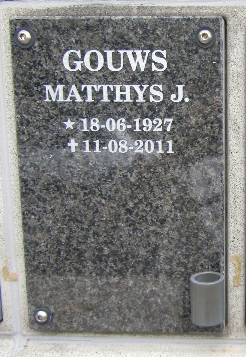 GOUWS Matthys J. 1927-2011