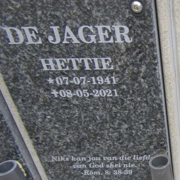 JAGER Hettie, de 1941-2021