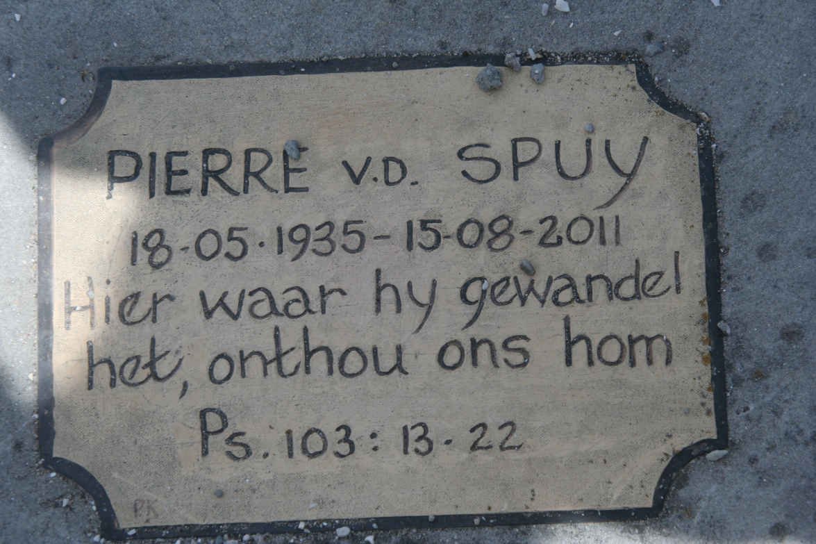 SPUY Pierre, v.d. 1935-2011