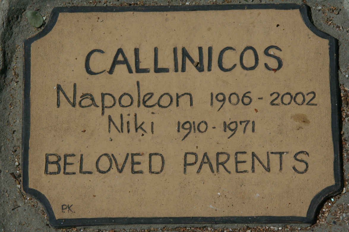 CALLINICOS Napoleon 1906-2002 &amp; Niki 1910-1971