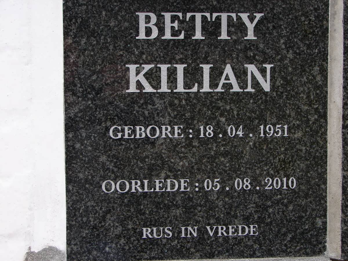 KILIAN Betty 1951-2010