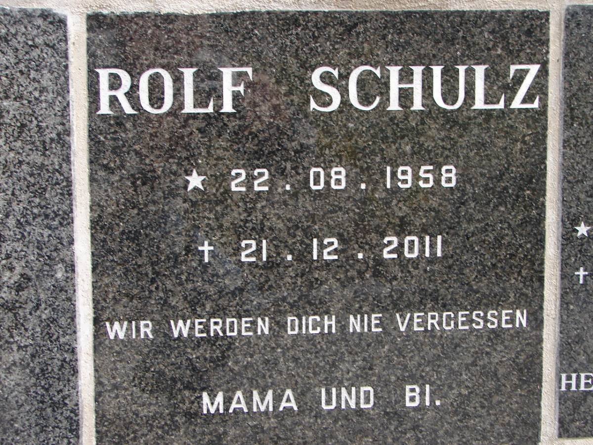 SCHULZ Rolf 1958-2011
