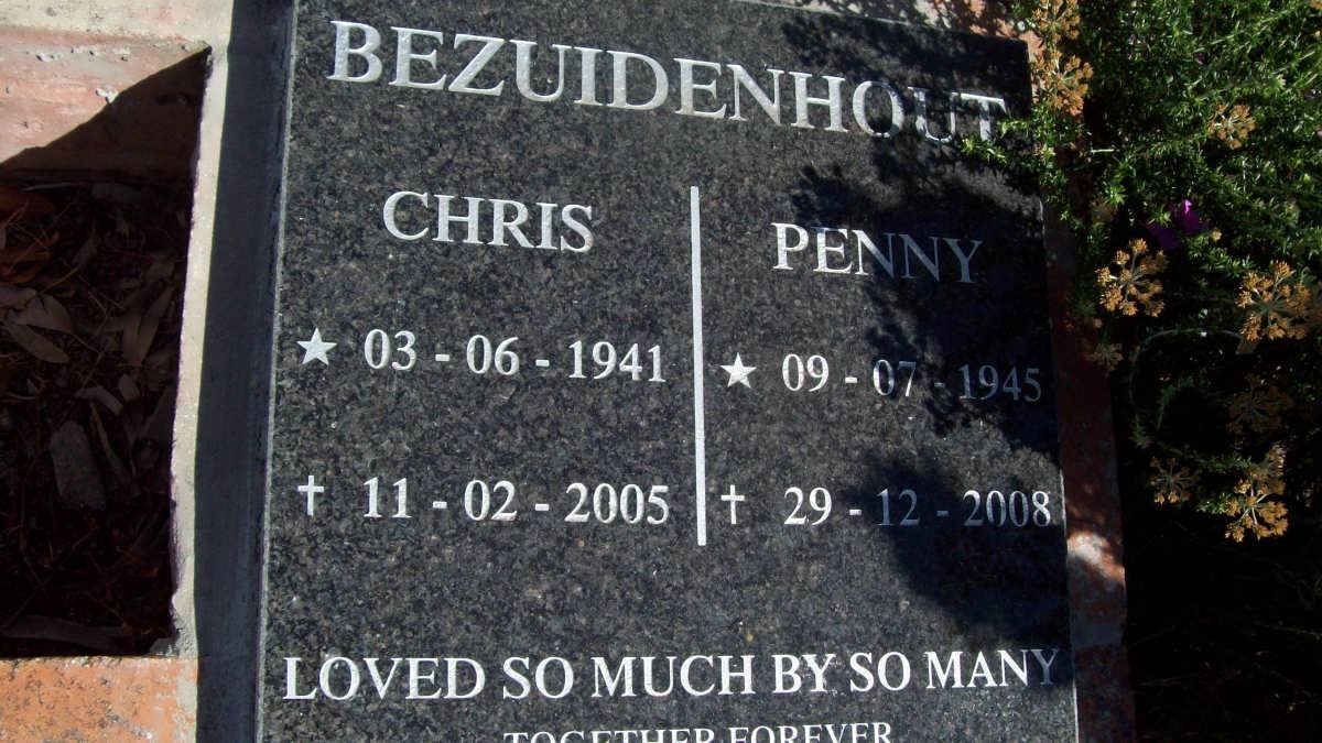 BEZUIDENHOUT Chris 1941-2005 &amp; Penny 1945-2008