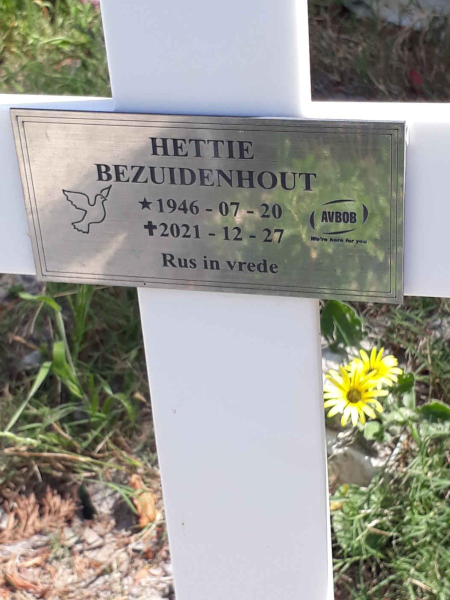 BEZUIDENHOUT Hettie 1946-2021