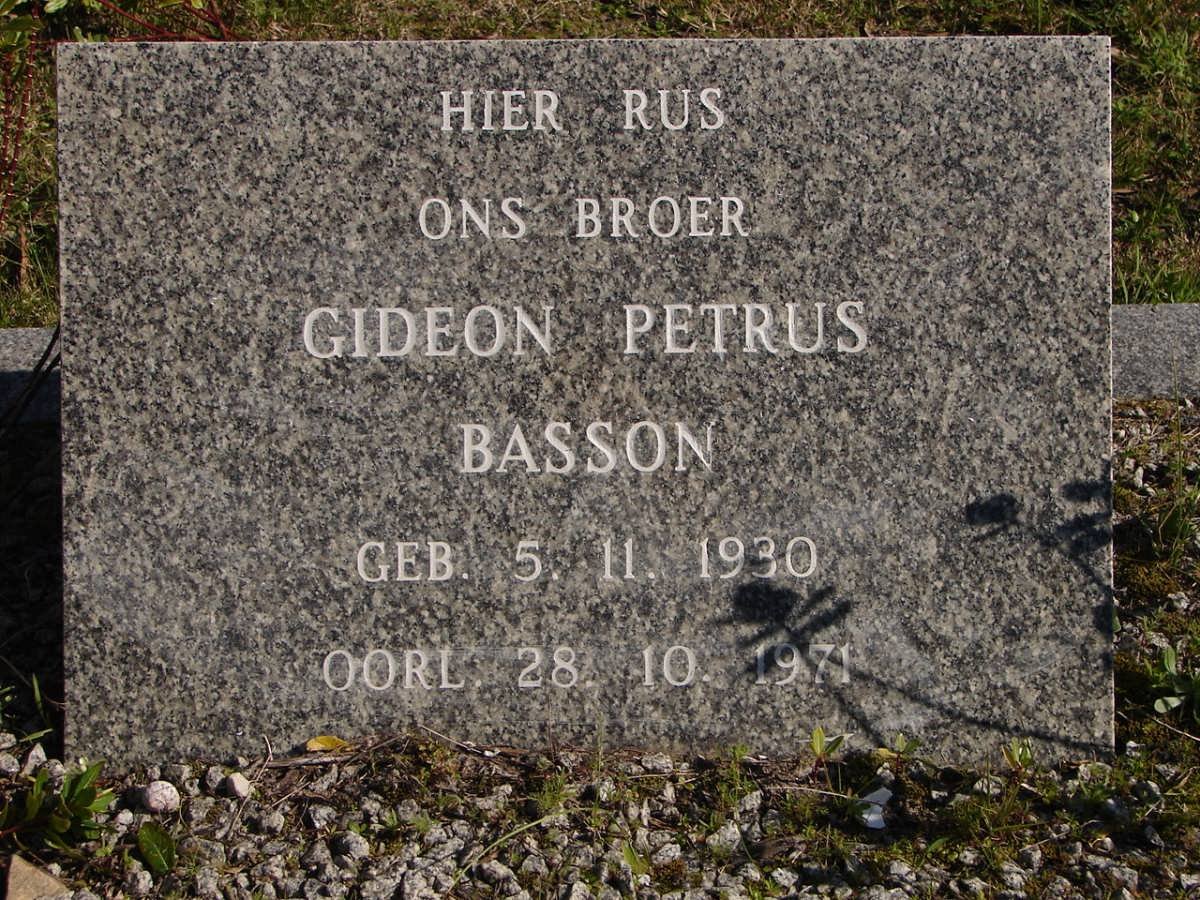 BASSON Gideon Petrus 1930-1971